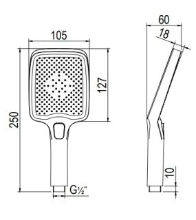 Встроенная душевая система RUSH Thira (TR3635-60White)